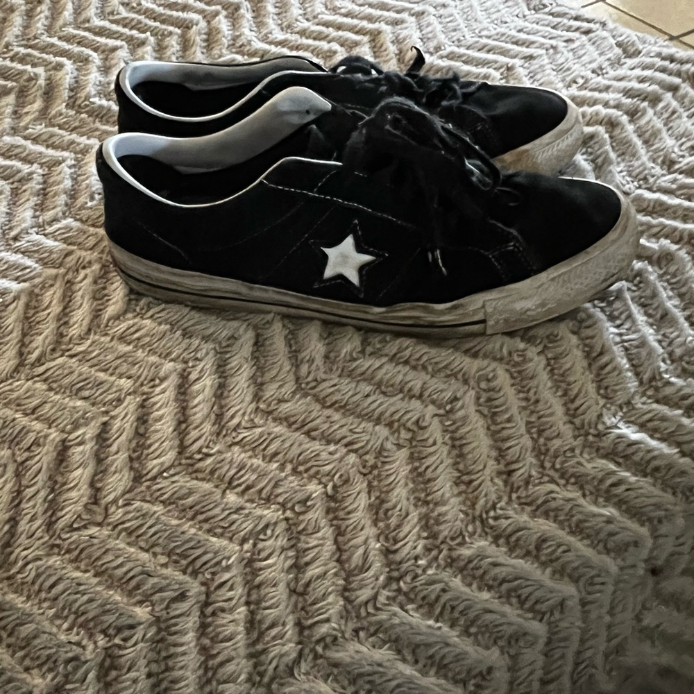 Converse Black and White Sneakers with Star Logo